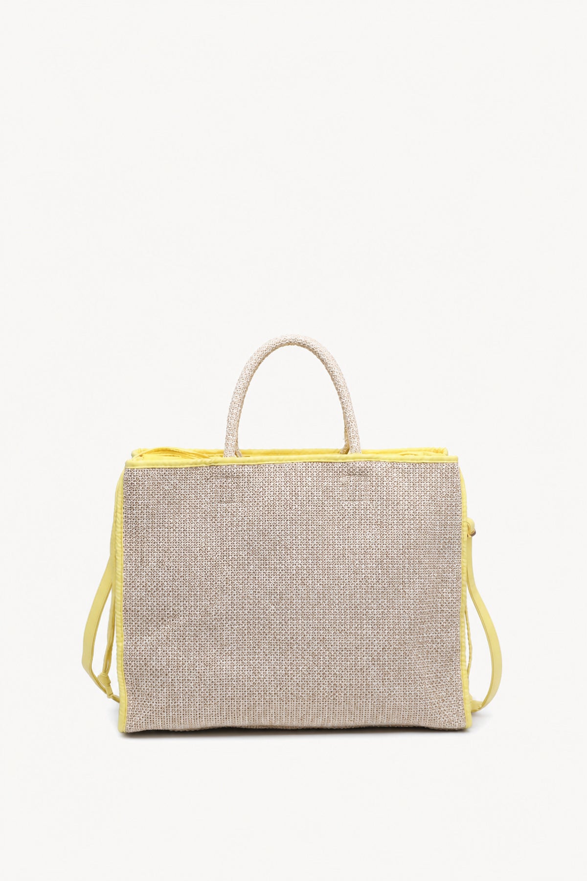 KASSANDRA The Portofino – Yellow Woven Tote Bag