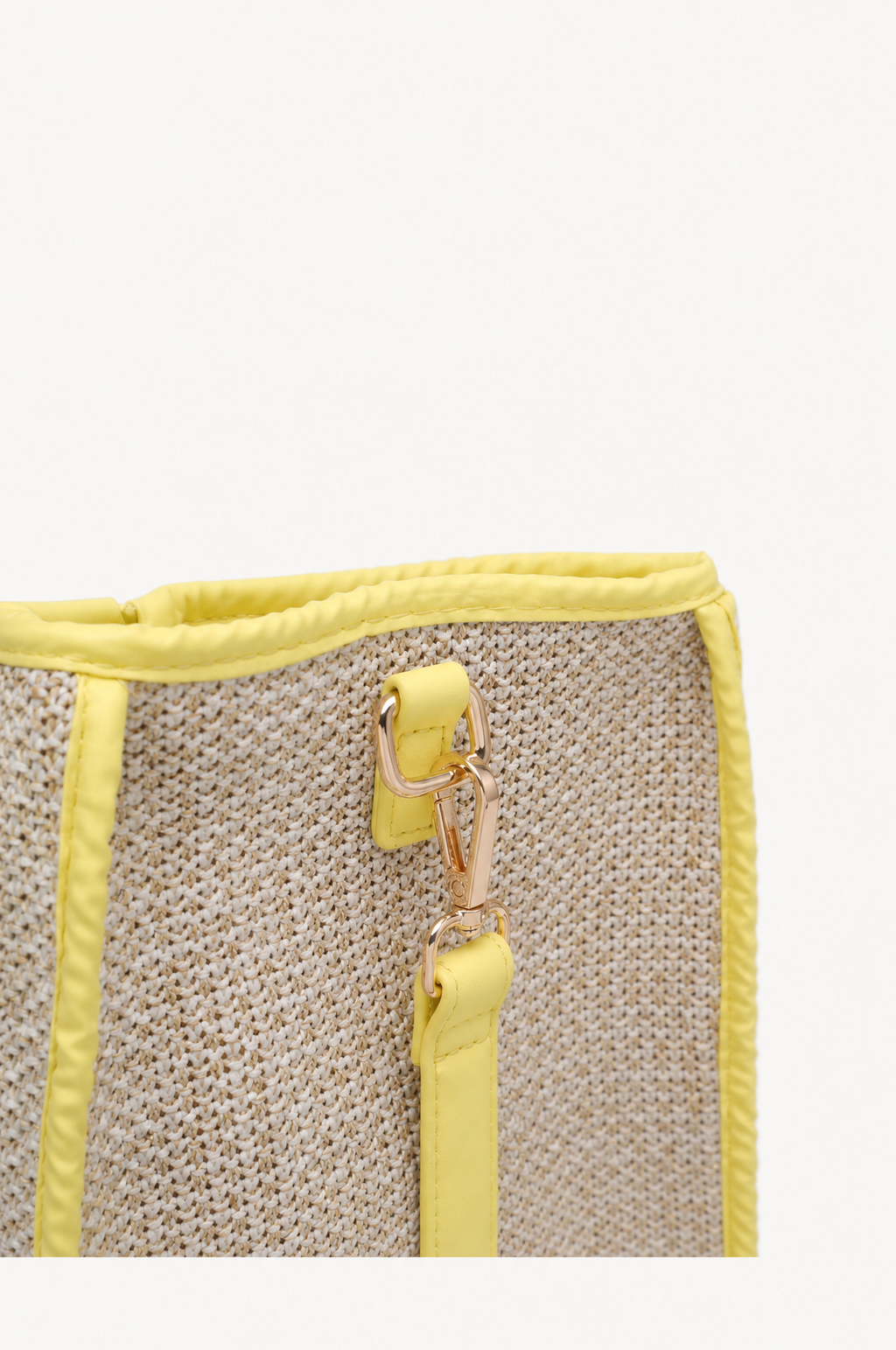 KASSANDRA The Portofino – Yellow Woven Tote Bag